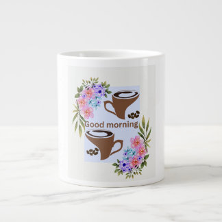 Charmante "Guten Morgen"-Kaffeegruss mit Flora Jumbo-Tasse
