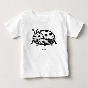 Charmante handGezeichnet Käfer-Illustration Baby T-shirt