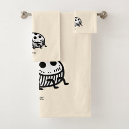 Charmante handGezeichnet Käfer-Illustration Badhandtuch Set