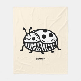 Charmante handGezeichnet Käfer-Illustration Fleecedecke