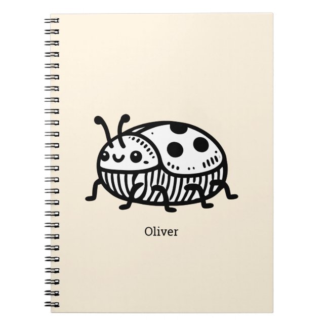 Charmante handGezeichnet Käfer-Illustration Notizblock (Vorderseite)