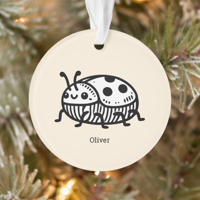 Charmante handGezeichnet Käfer-Illustration Ornament (Baum)