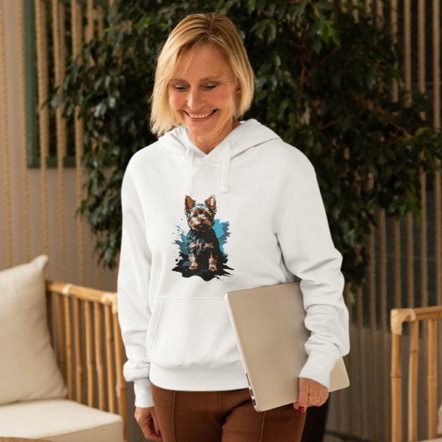 Charmante Hervorhebung eines Yorkshire Terrier Hoodie (Gifts for Yorkshire Mums)