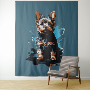 Charmante Hervorhebung eines Yorkshire Terrier Wandteppich