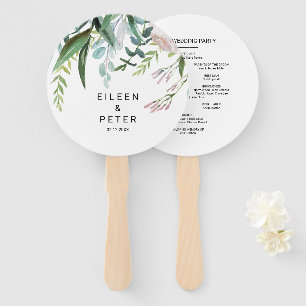 Charmante Hochzeit mit tropischer Vegetation Fächer