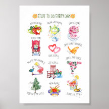 Charmante Illustrierte Dinge jeden Tag zu tun