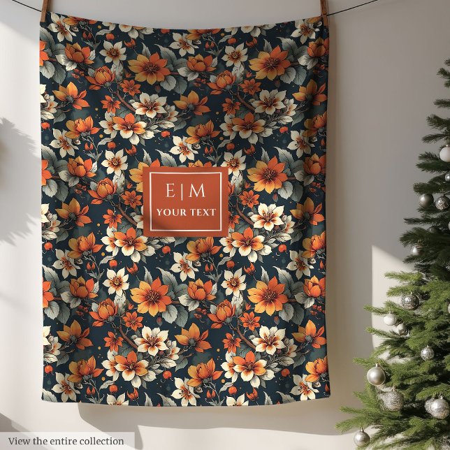 Charmante individuelle Name-Decke in Orange Fleecedecke (Charming custom name blanket in deep orange)