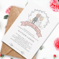 Charmante Katzen Einladungen mit Dusche