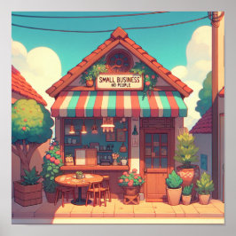 Charmante Kleinunternehmen Anime Art Poster