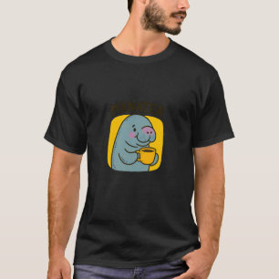 Charmante Manatee-Seekuh, die lustigen Tee trinkt