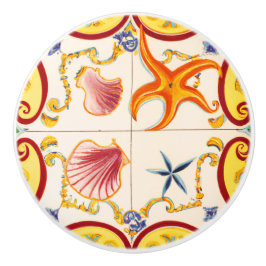 Charmante Muscheln und Starfish Keramikknauf