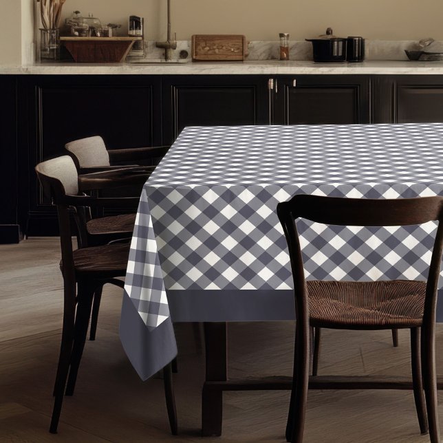 Charmante Navy Karo Tischtennisräume Tischdecke (Charming Navy Check Tablecloth Dining Rooms)