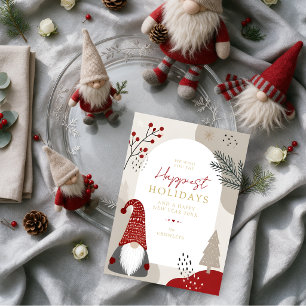 Charmante nordische Gnome Weihnachtsbogen TMF26 Feiertagskarte