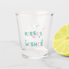Charmante Ostertypografie Bunny Oster Schnapsglas