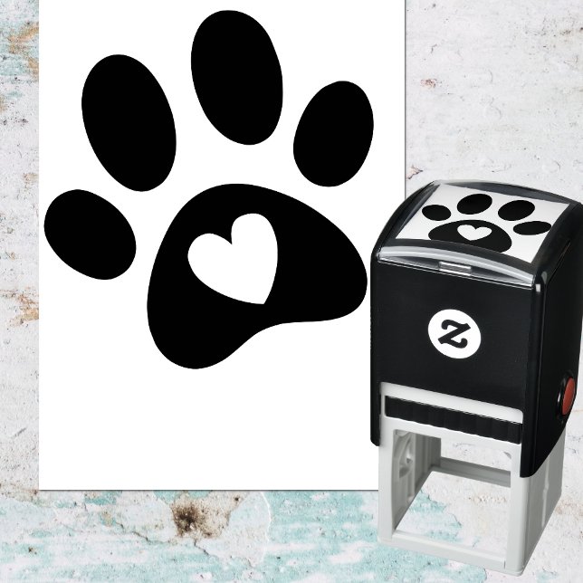 Charmante Paw Print mit Herz Permastempel (Von Creator hochgeladen)