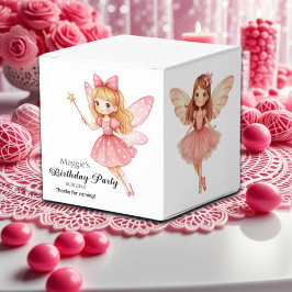 Charmante Pink Fairies Woodland Geburtstagsparty Geschenkschachtel