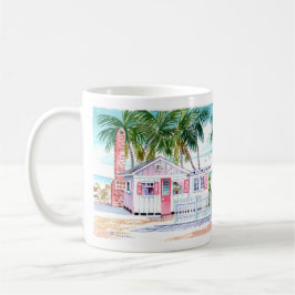 Charmante Rote Hütte auf der Fort Myers Beach Tass Kaffeetasse