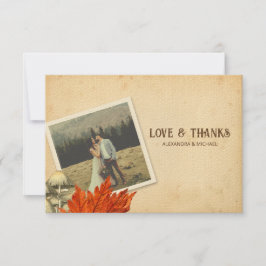 Charmante rustikale Waldlandschaft Inspiriert Viel Dankeskarte