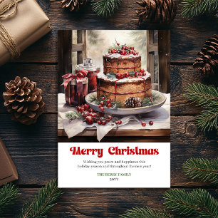 Charmante rustikale Weihnachtsszene mit fetter typ Feiertagskarte