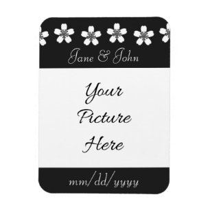 Charmante Sakura im Schwarzen Rett-the-Date-Magnet Magnet