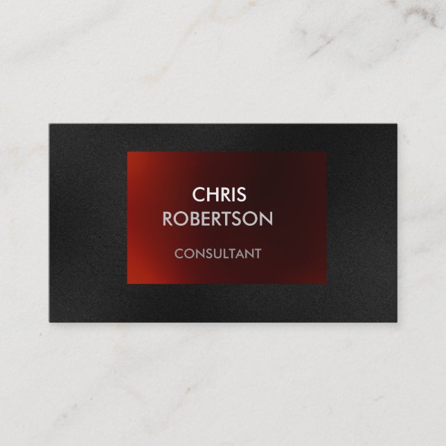 Charmante Schlicht-graue, attraktive Visitenkarte (Vorderseite)