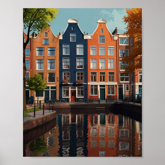 Charmante Stadt Amsterdam Poster (Vorne)