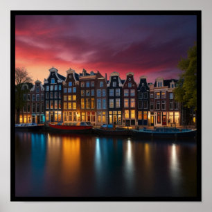 Charmante Stadt Amsterdam Poster