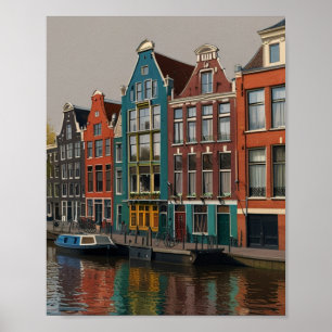 Charmante Stadt Amsterdam Poster