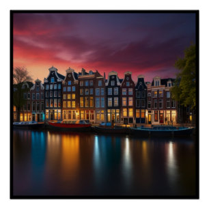 Charmante Stadt Amsterdam Poster