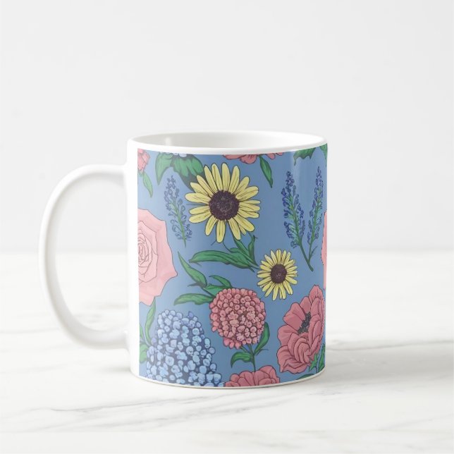 Charmante Tasse mit Blumen, perfekte Geschenke für (Links)