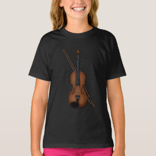 Charmante Trompe L'oeil Violin Klassische Musik T-Shirt