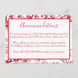 Charmante Unterkünfte Rotes Herz Begleitkarte