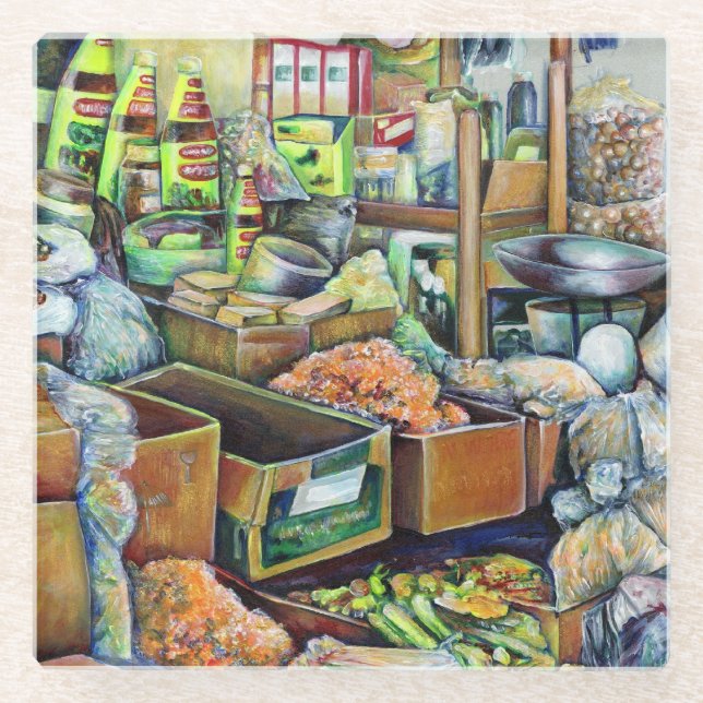 Charmante Versprechen eines Fine Tekka Center Sing Glasuntersetzer (Vorderseite)