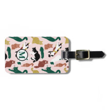 Charmante, von Hand gezeichnet Katzen auf rosa Hin