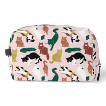 Charmante, von Hand gezeichnet Katzen auf rosa Hin