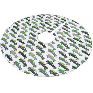 Charmante Weihnachts-Lieferwagen LKW Niedlichen We Polyester Weihnachtsbaumdecke