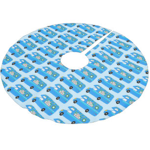 Charmante Weihnachtsmotorhäuser Camper RV Xmas Polyester Weihnachtsbaumdecke
