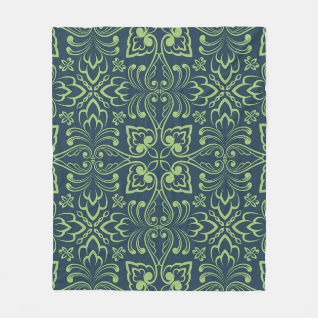 Charmanter Blumendach nahtloses Muster Fleecedecke (Vorderseite)