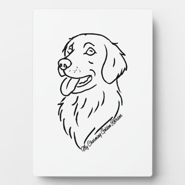 Charmanter Golden Retriever Fotoplatte (Vorderseite)