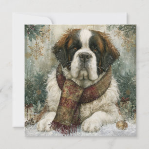Charmanter Hund vom Typ St. Bernhard, lustige, glü Karte