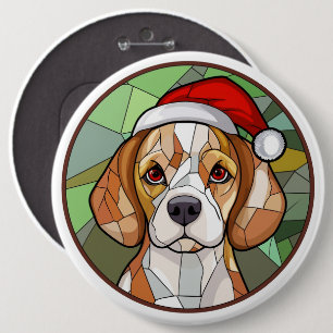 Charmanter Kaninchencheer: Weihnachten zum Thema B Button