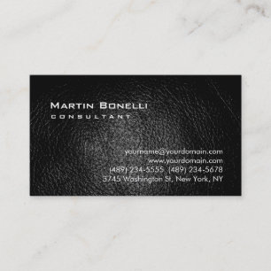 Charmanter Ledereffekt Trendy Chic Business Card Visitenkarte
