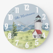 Charmanter Leuchtturm Wasserfarbe Name Küstenlands