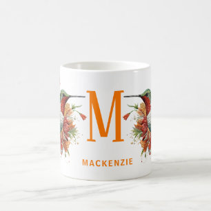 Charmanter Mit Monogramm Hummingbird: Personalisie Kaffeetasse