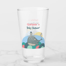 Charmanter Nautical Whale Octopus Pink Babydusche Glas
