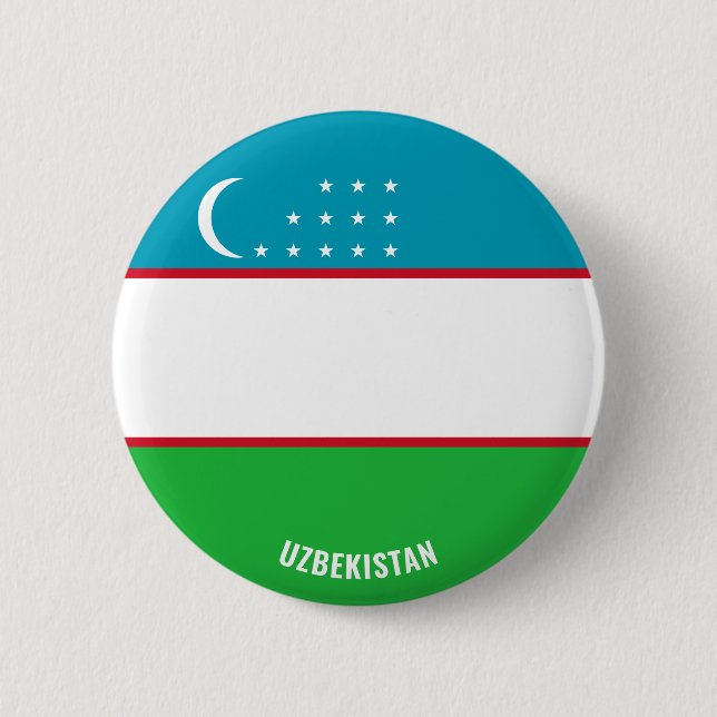 Charmanter Patriotischer Button in Usbekistan (Vorderseite)
