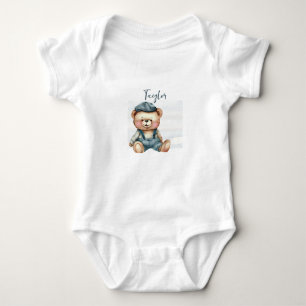 Charmanter Personalisierter Bär Baby Strampler