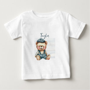 Charmanter Personalisierter Bär Baby T-shirt