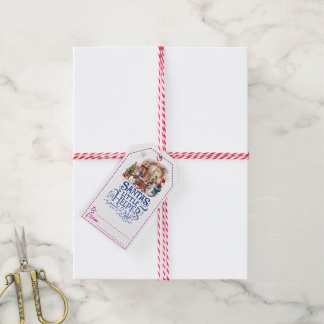 Charmanter Schneemann Weihnachtsgeschenk-Tags Geschenkanhänger (Mit Garn)