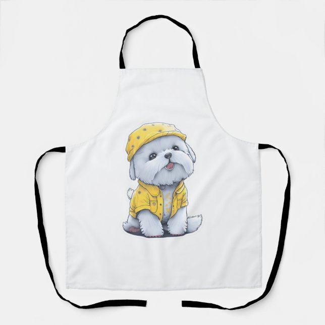 Charmanter süßer Hund Schürze (Vorderseite)